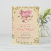 Map Travel Bridal Shower invitation (Standing Front)