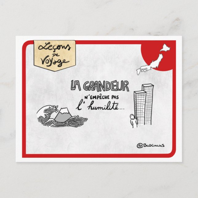 Map Travel Lessons: Japanese Humility Postcard (Front)