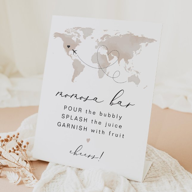 Map Travel Themed Baby Shower Momosa Bar Sign (Creator Uploaded)