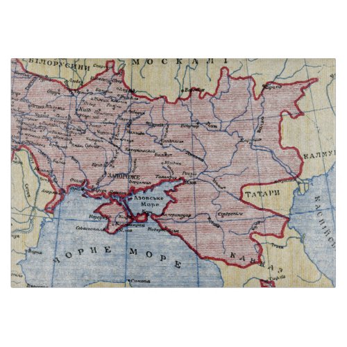 MAP UKRAINE c1906 Cutting Board