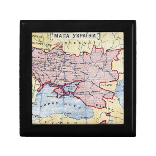 MAP UKRAINE c1906 Jewelry Box