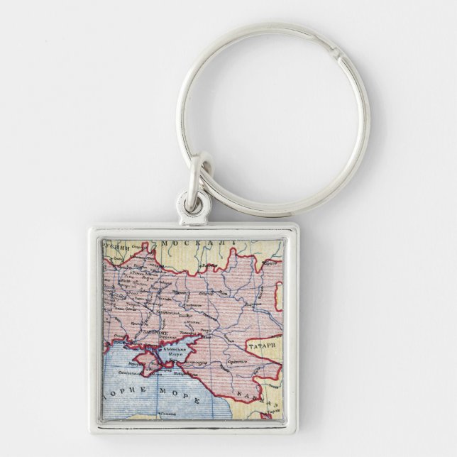 MAP: UKRAINE, c1906 Keychain (Front)