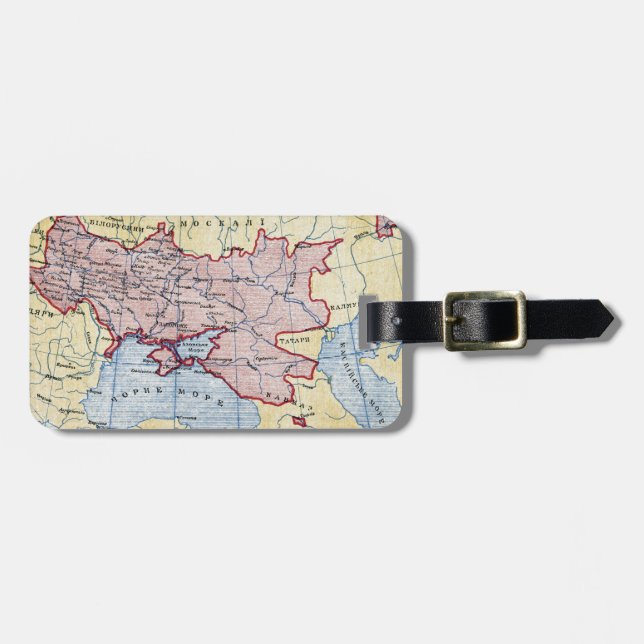 MAP: UKRAINE, c1906 Luggage Tag (Front Horizontal)