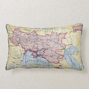 MAP: UKRAINE, c1906 Lumbar Pillow