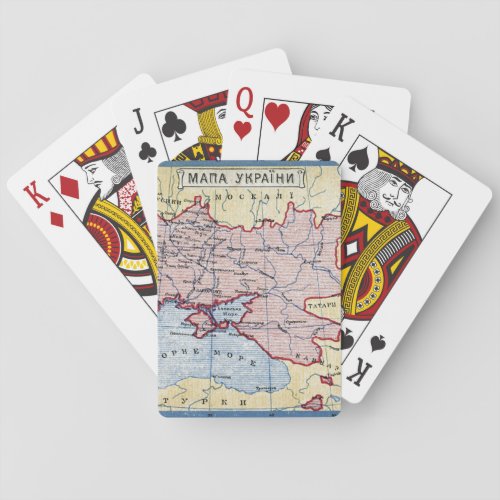 MAP UKRAINE c1906 Playing Cards