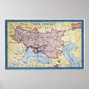 MAP: UKRAINE, c1906 Poster