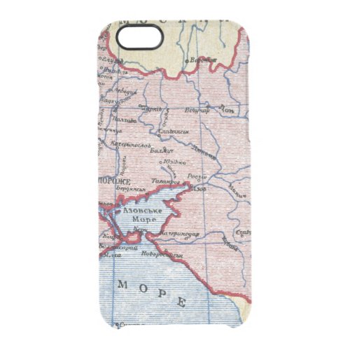 MAP UKRAINE c1906 Clear iPhone 66S Case