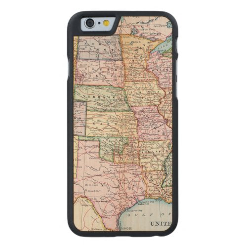 Map United States 1905 Carved Maple iPhone 6 Case