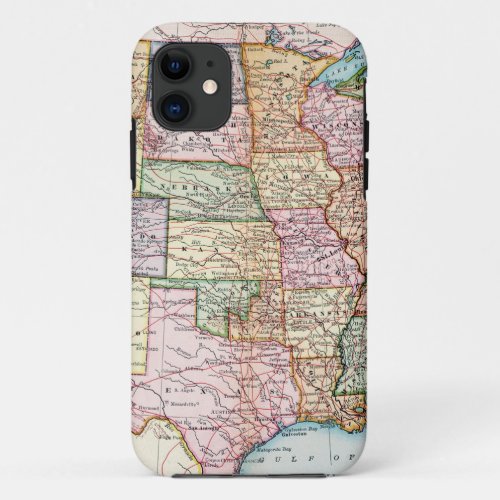Map United States 1905 iPhone 11 Case
