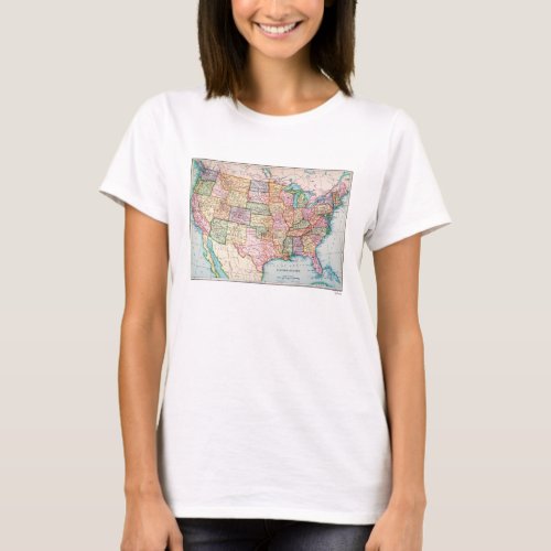 Map United States 1905 T_Shirt