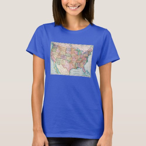 Map United States 1905 T_Shirt