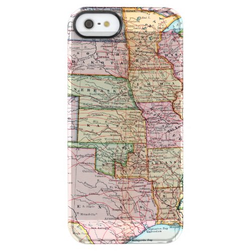 Map United States 1905 Clear iPhone SE55s Case
