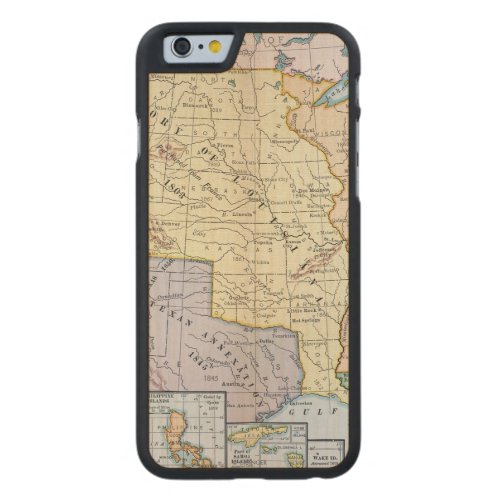 Map US Expansion 1905 Carved Maple iPhone 6 Slim Case
