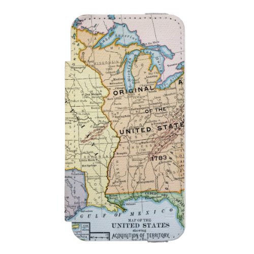 Map US Expansion 1905 iPhone SE55s Wallet Case