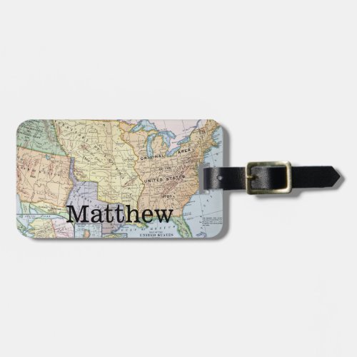 Map US Expansion 1905 Luggage Tag
