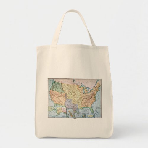 Map US Expansion 1905 Tote Bag