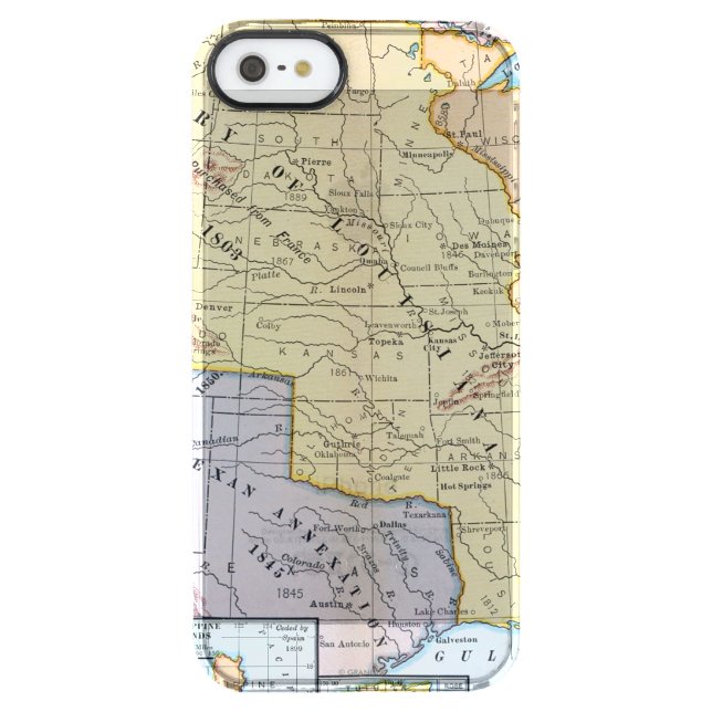 Map: US Expansion, 1905 Uncommon iPhone Case (Back)