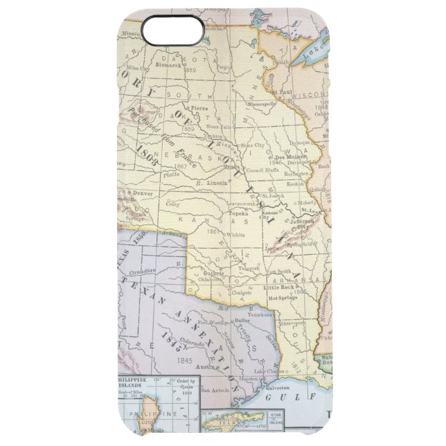 Map: US Expansion, 1905 Uncommon iPhone Case (Back)