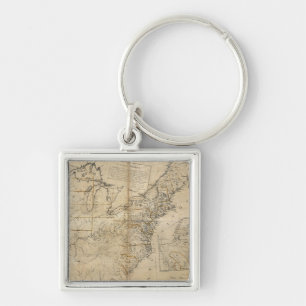 MAP: USA, 1783 KEYCHAIN