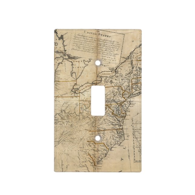 MAP: USA, 1783 LIGHT SWITCH COVER (Front)