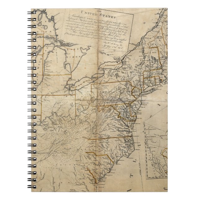 MAP: USA, 1783 NOTEBOOK (Front)