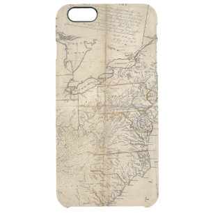 MAP: USA, 1783 CLEAR iPhone 6 PLUS CASE