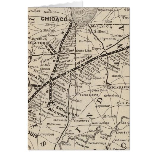 Map Wabash Railway Cards (Front)