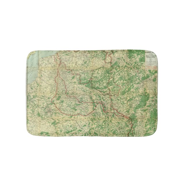 Map Western Front Bathroom Mat (Front)