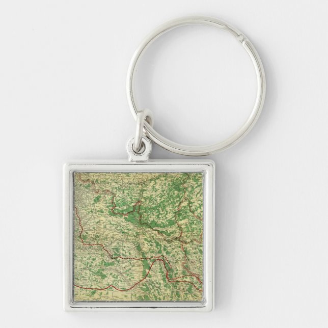 Map Western Front Keychain (Front)