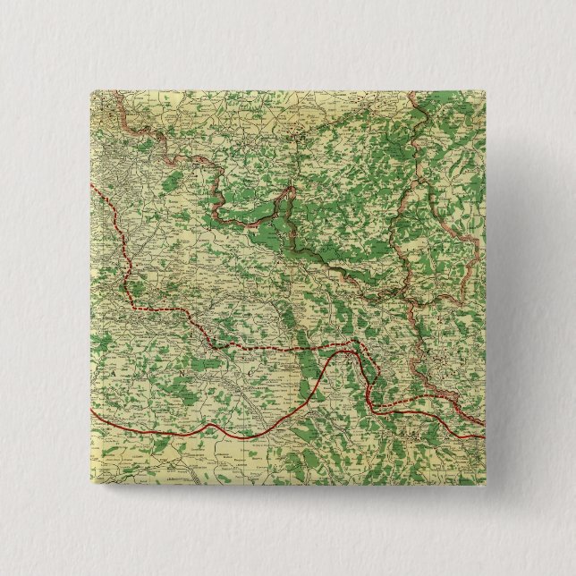 Map Western Front Pinback Button (Front)
