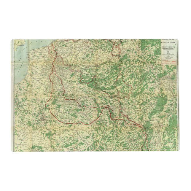 Map Western Front Placemat (Front)