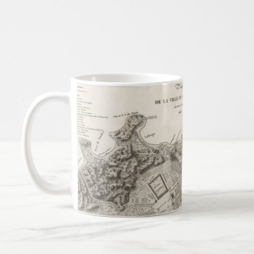 Mapa da cidade do Rio de Janeiro 1820 Coffee Mug