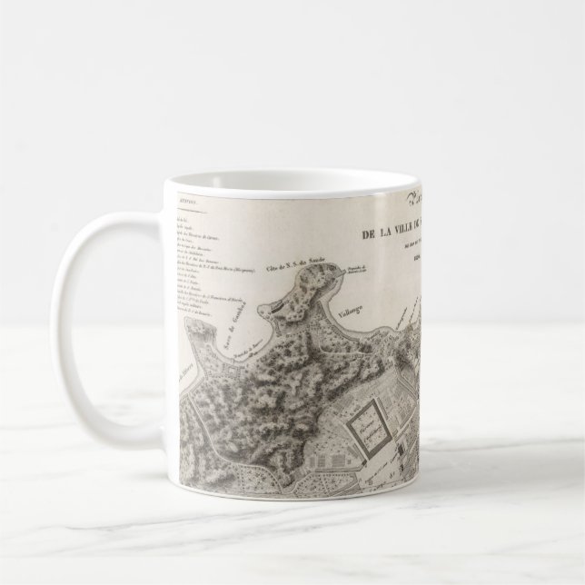 Mapa da cidade do Rio de Janeiro (1820) Coffee Mug (Left)