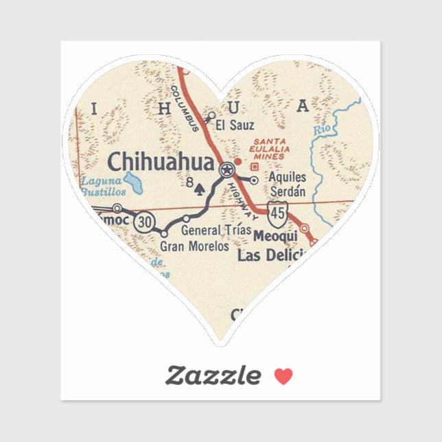 Mapa De Chihuahua Sticker (Sheet)