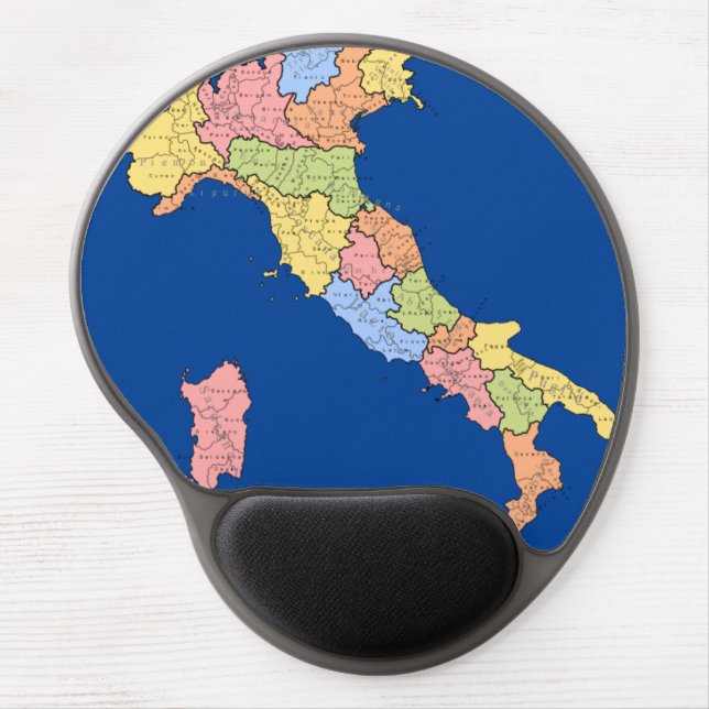 "mapa de Italia" * "map of Italy" Gel Mouse Pad (Front)