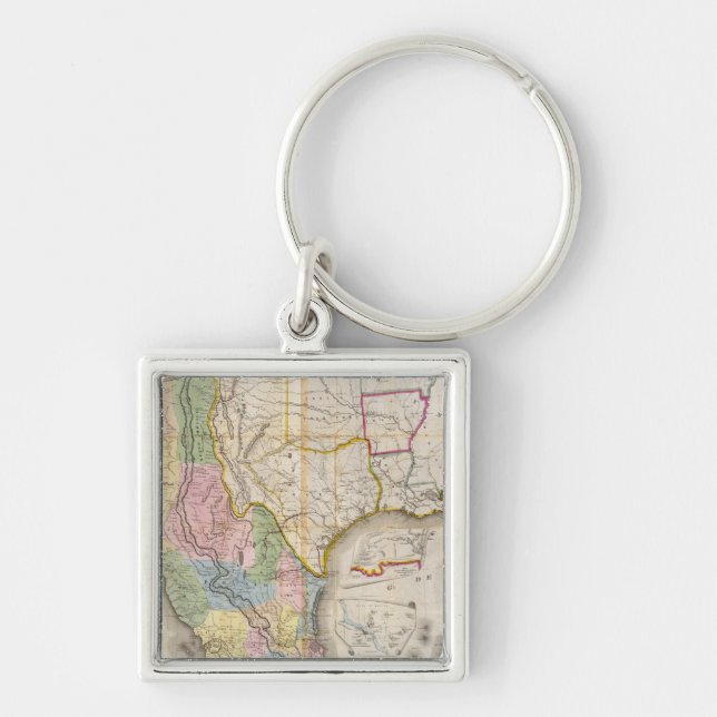 Mapa de los Estados Unidos De Mejico Keychain (Front)