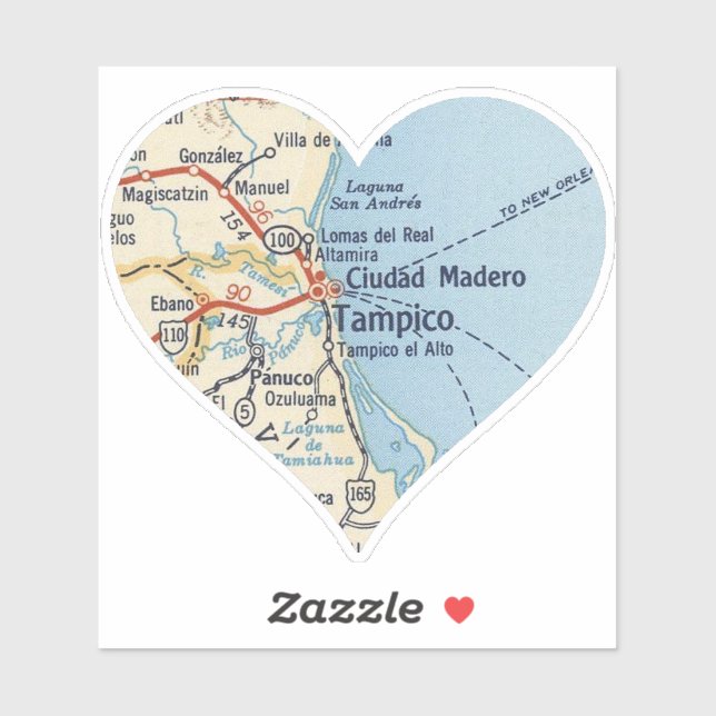 Mapa De Tampico Sticker (Sheet)