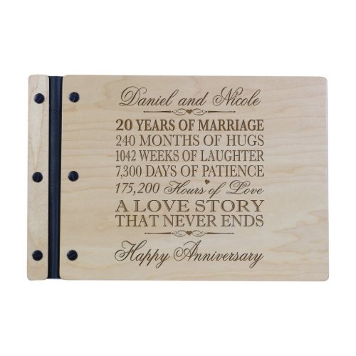 Maple 20 Year Wedding Anniversary Guest Book