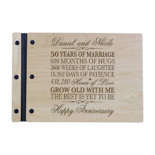 Maple 50 Year Wedding Anniversary Guest Book