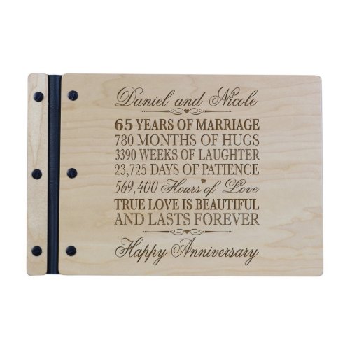 Maple 65 Year Wedding Anniversary Guest Book