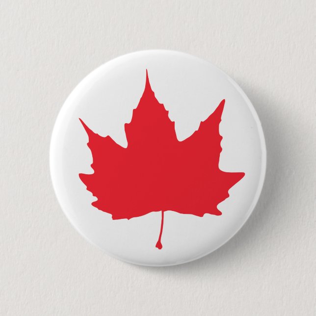 Maple autumn leaf button (Front)