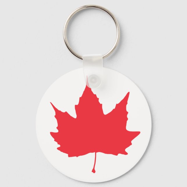 Maple autumn leaf keychain (Front)