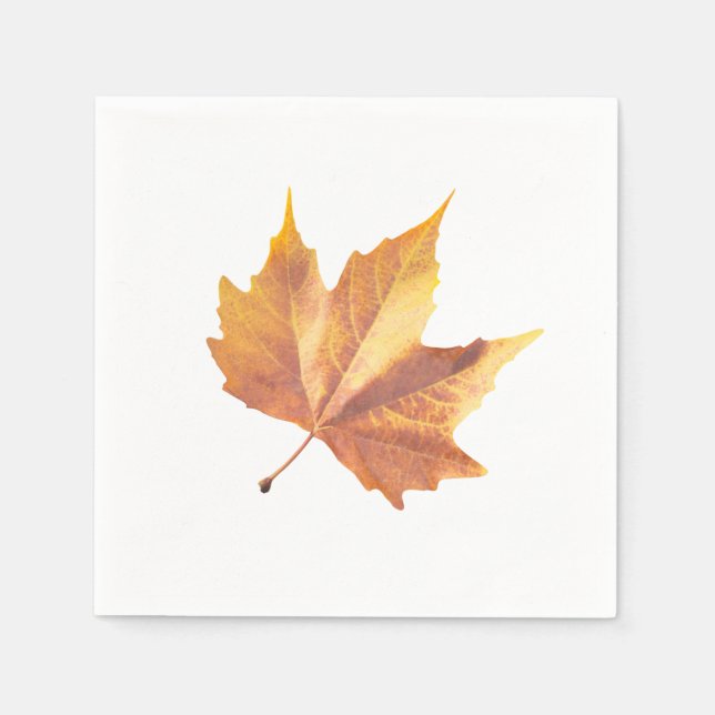 Maple autumn leaf napkins (Front)