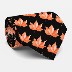 Maple autumn leaf neck tie