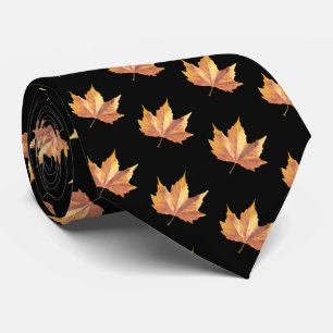 Maple autumn leaf neck tie