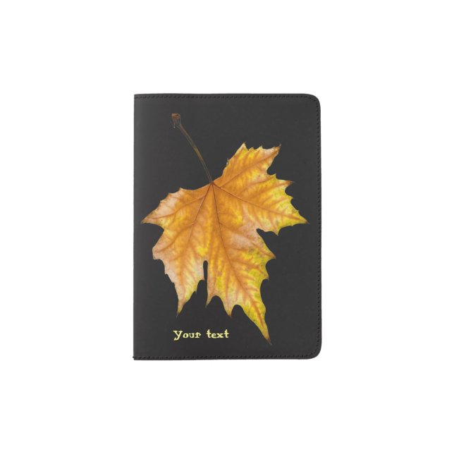 Maple Autumn Leaf Passport Holder (Front)