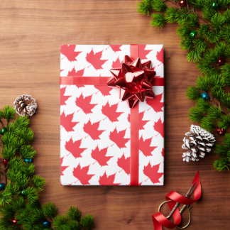 Maple autumn leaf wrapping paper