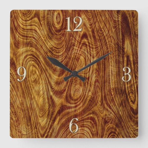 Maple Burlwood Nature Tree Wood Effect Clock
