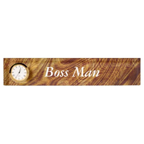 Maple Burlwood Nature Tree Wood Effect Name Plate