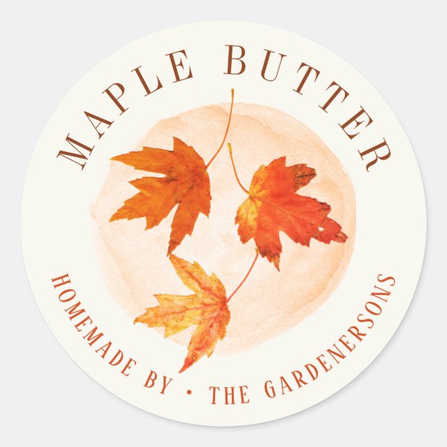 Maple Butter  Classic Round Sticker (Front)